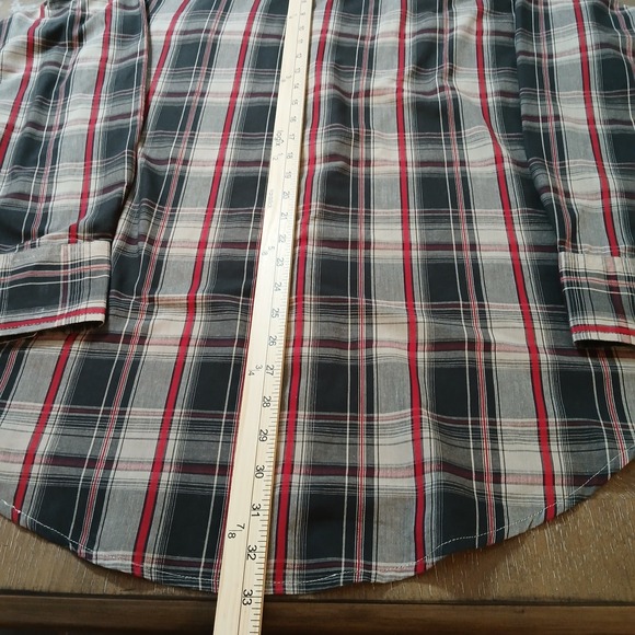 Ely Cattleman Shirt XLMen Pearl Snaps Western Cowboy Long Sleeves RedGray Plaid - Picture 12 of 15